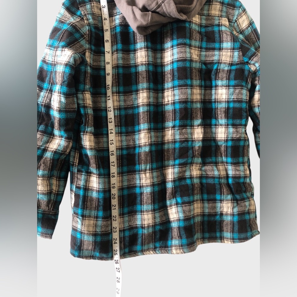 Micros Blue and Black Plaid Kids Jacket - Picture 4 of 5